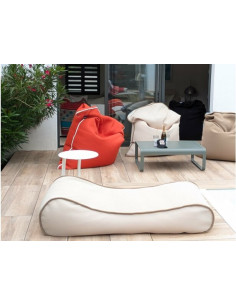 Sunbed beige bord café latté 2