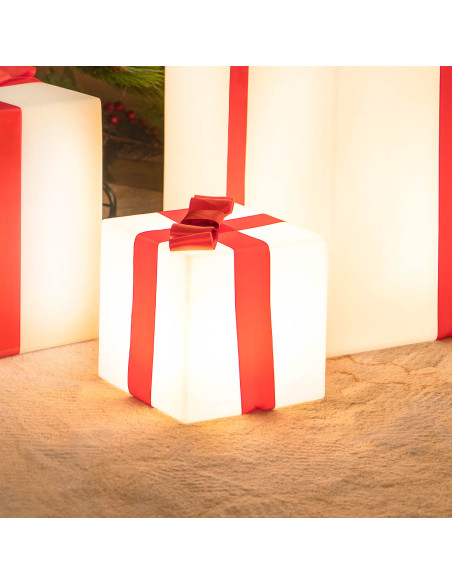 Paquet de NOEL décorative lumineux 32cm solaire et batterie rechargeable (usage in/outdoor)