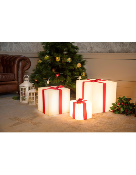 Paquet de NOEL décorative lumineux 32cm solaire et batterie rechargeable (usage in/outdoor)