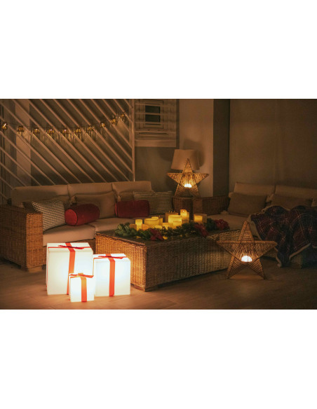 Paquet de NOEL décorative lumineux 40cm solaire et batterie rechargeable (usage in/outdoor)