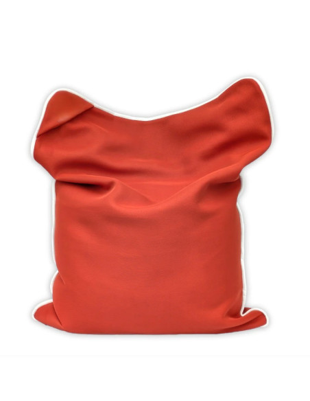 Coussin Water Pouf anthracite, bord blanc