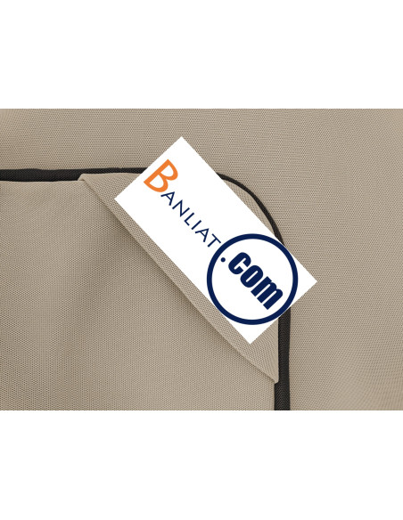 Coussin Water Pouf café latté bord marron