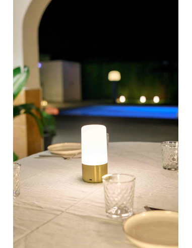 Lampe de table Maia Or batterie...