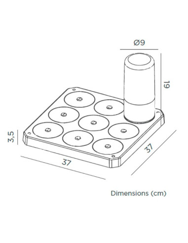 Base de recharge pour 9 lampes Maia