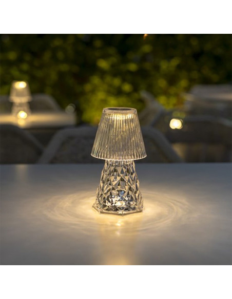 Lampe à poser Luxe Diamond batterie rechargeable