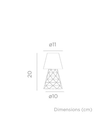 Lampe à poser Luxe Diamond batterie...