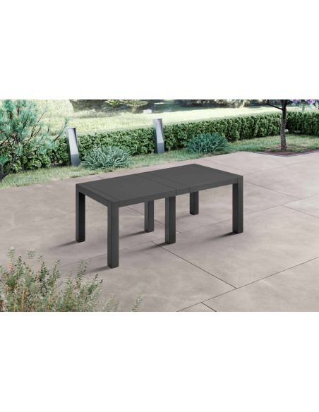 Table Rhodes 100x200cm haut gamme, Anthracite