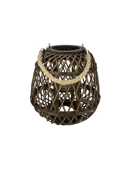 Lanterne Madrague en bambou coloris marron