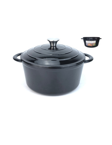Cocotte fonte ronde Ø26cm noire