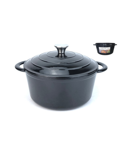 Cocotte fonte ronde Ø26cm noire
