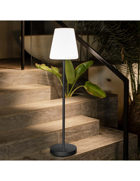 Lampadaire 120 pied Anthracite solaire+batterie rechargeable