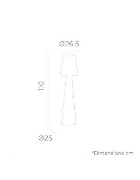 Lampadaire 110 batterie rechargeable