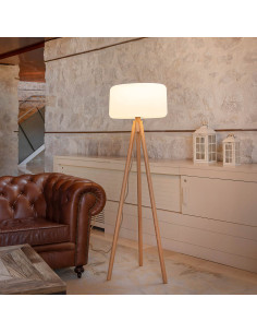 Lampadaire Trépied 140 bois...