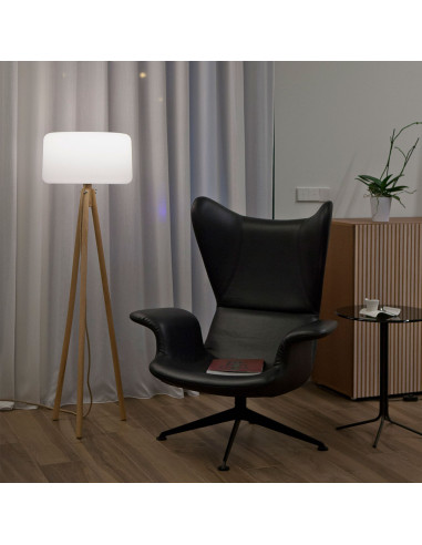 Lampadaire Trépied 140 bois naturel...