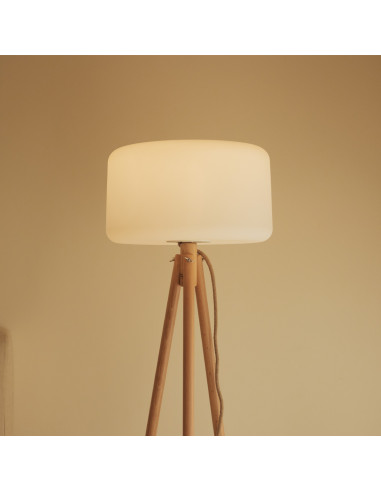 Lampadaire Trépied 140 bois naturel...
