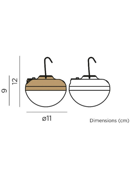 Ampoule Cherry sur batterie rechargeable