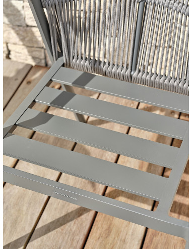 Fauteuil Gatsby alu, corde tressée,...