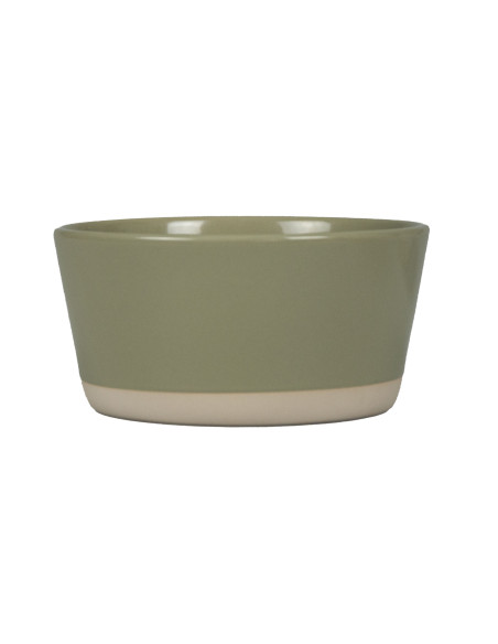 Assiette creuse/salad bowl Minorque Ø14cm Vert Tilleul en grès