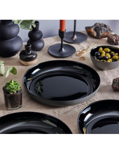 Assiette plate Etna Ø25cm Lava