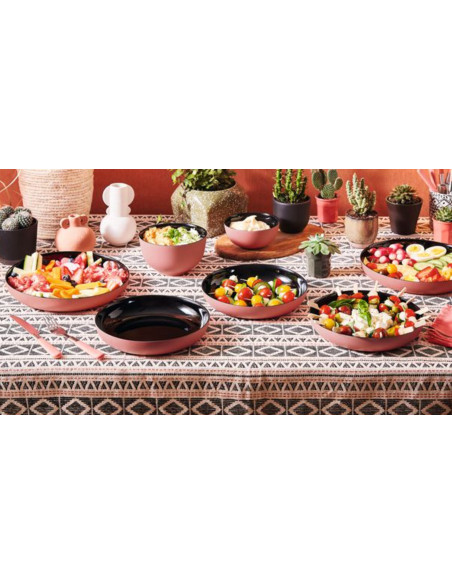 Assiette multi-usages creuse/dessert Etna Ø21cm Terracota