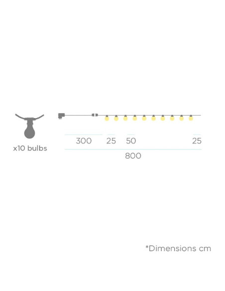 Guirlande lumineuse avec cable électrique jute