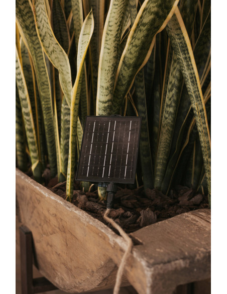 Guirlande lumineuse cable jute, solaire et batterie rechargeable