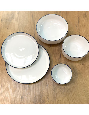 Assiette plate Rivage Ø27cm blanche... Assiette plate Rivage Ø27cm blanche...