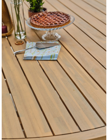 Table Mykonos en bois Ø180cm (8 pers)