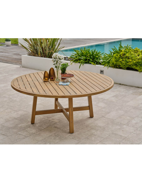 Table Mykonos en bois Ø180cm (8 pers)