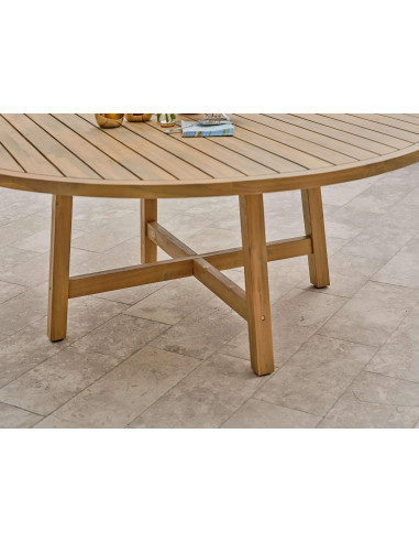 Table Mykonos en bois Ø180cm (8 pers)