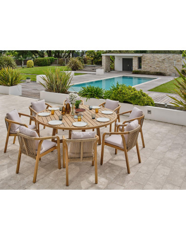 Ensemble Mykonos grande table + 8...