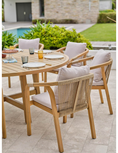 Ensemble Mykonos grande table + 8...