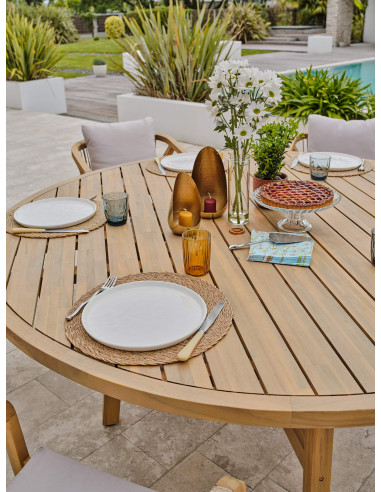 Ensemble Mykonos grande table + 8...