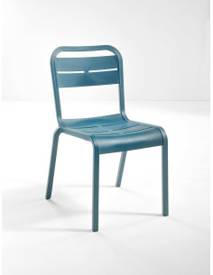 Chaise Cannes bleu minéral 2