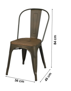 Chaise Industriel métal...