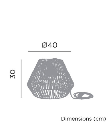 Lampe Majorque à suspendre, batterie...