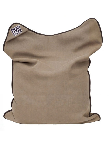 Coussin Water Pouf café latté bord marron