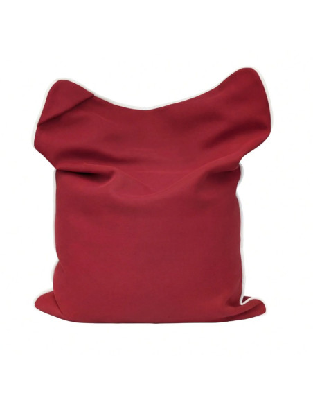Coussin Water Pouf 1 face bleu marine, 1 face rouge, bord blanc