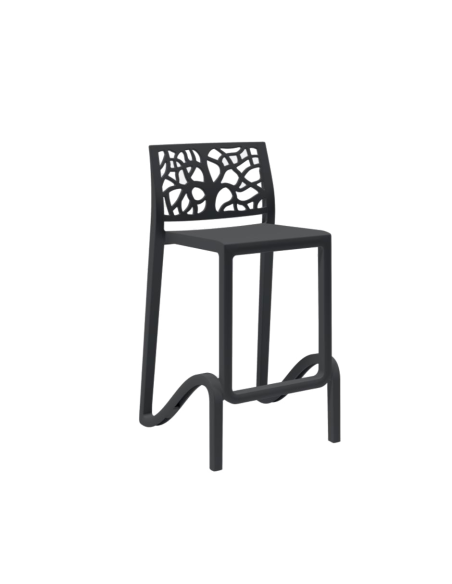 Tabouret haut Maori Anthracite