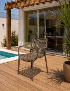 Fauteuil CADAQUES taupe