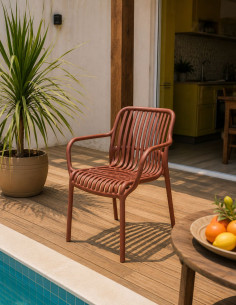 Fauteuil CADAQUES terracota
