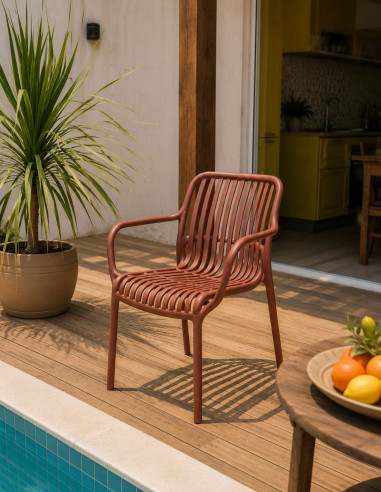 Fauteuil CADAQUES terracota