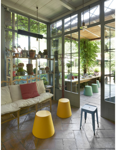 Tabouret bas Alibaba rouge