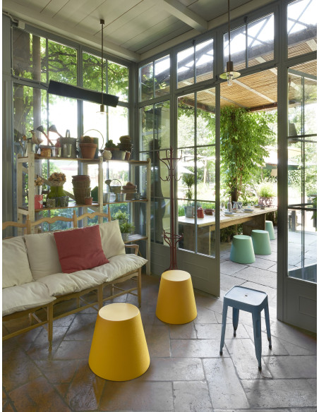 Tabouret bas Alibaba rouge