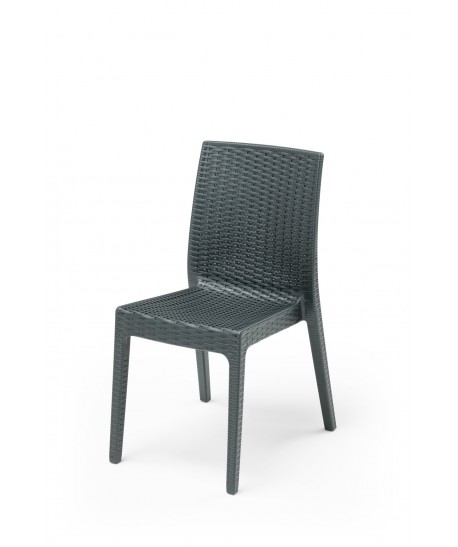 Chaise Selene Anthracite résine imit....