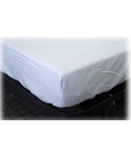 Drap housse 140x190cm polycoton blanc