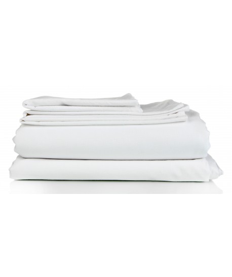 Drap Plat 240x300cm polycoton blanc