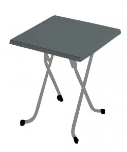 Table pliante Lorraine stratifié moulé blanc 60x60 cm
