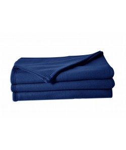 Couverture polaire 100% polyester, 220x240cm MARINE