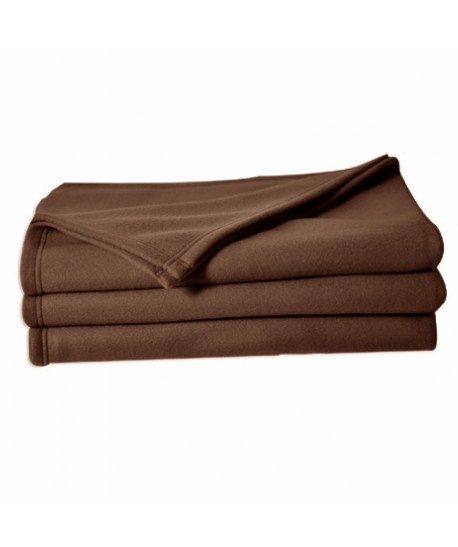 Couverture polaire 240x260cm CHOCOLAT